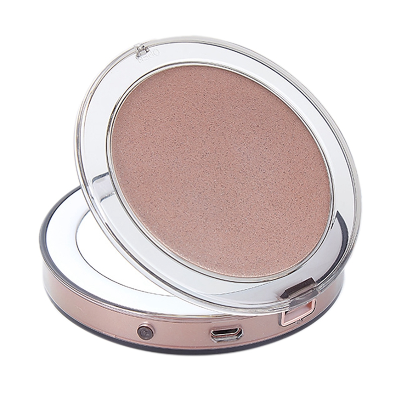 Compact Vanity Mirror With Led Light, Small Portable Lighted Makeup Mirror