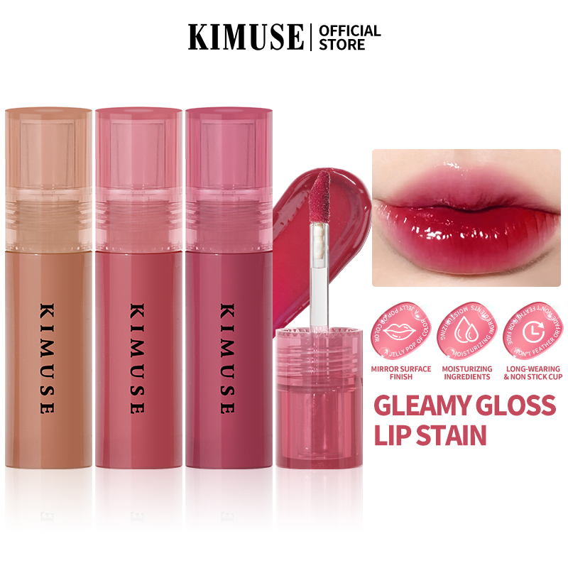 Discount on Kimuse  shoes - SKU:  Mirror Lip Glaze Moisturizing Water Lip Gloss Toot Lip Tint Long-Wearing Lip Makeup 9 Colors