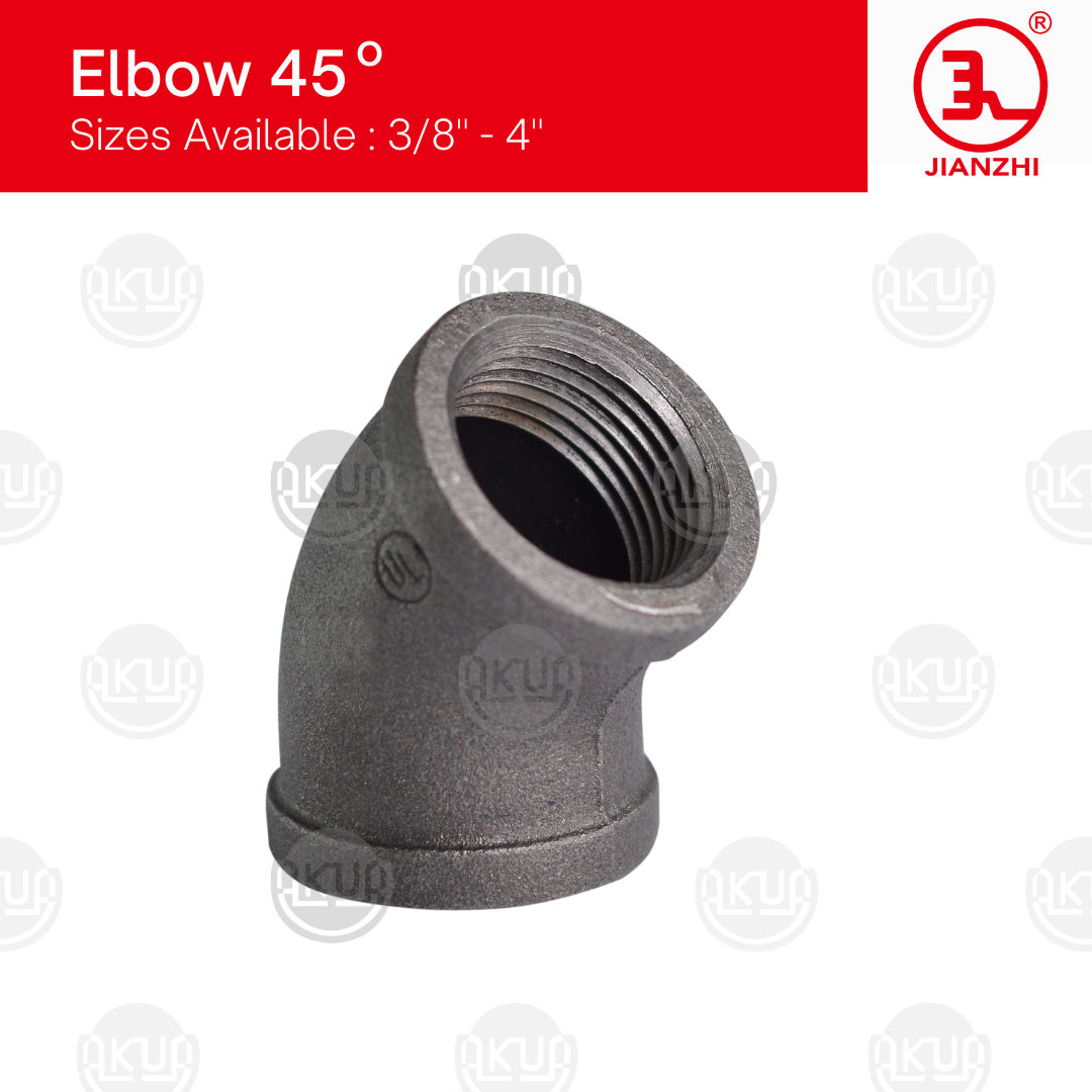 GI fitting 45 degree female elbow- Jianzhi Pipe Fittings