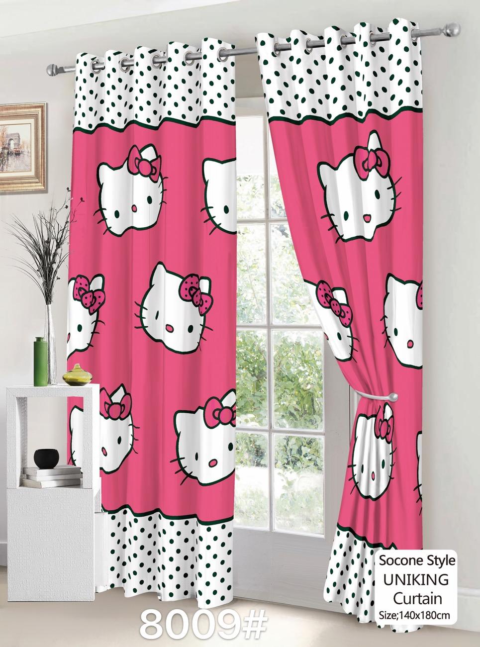 Cartoon New Design Hello Kitty Curtains For Window Door Room Home