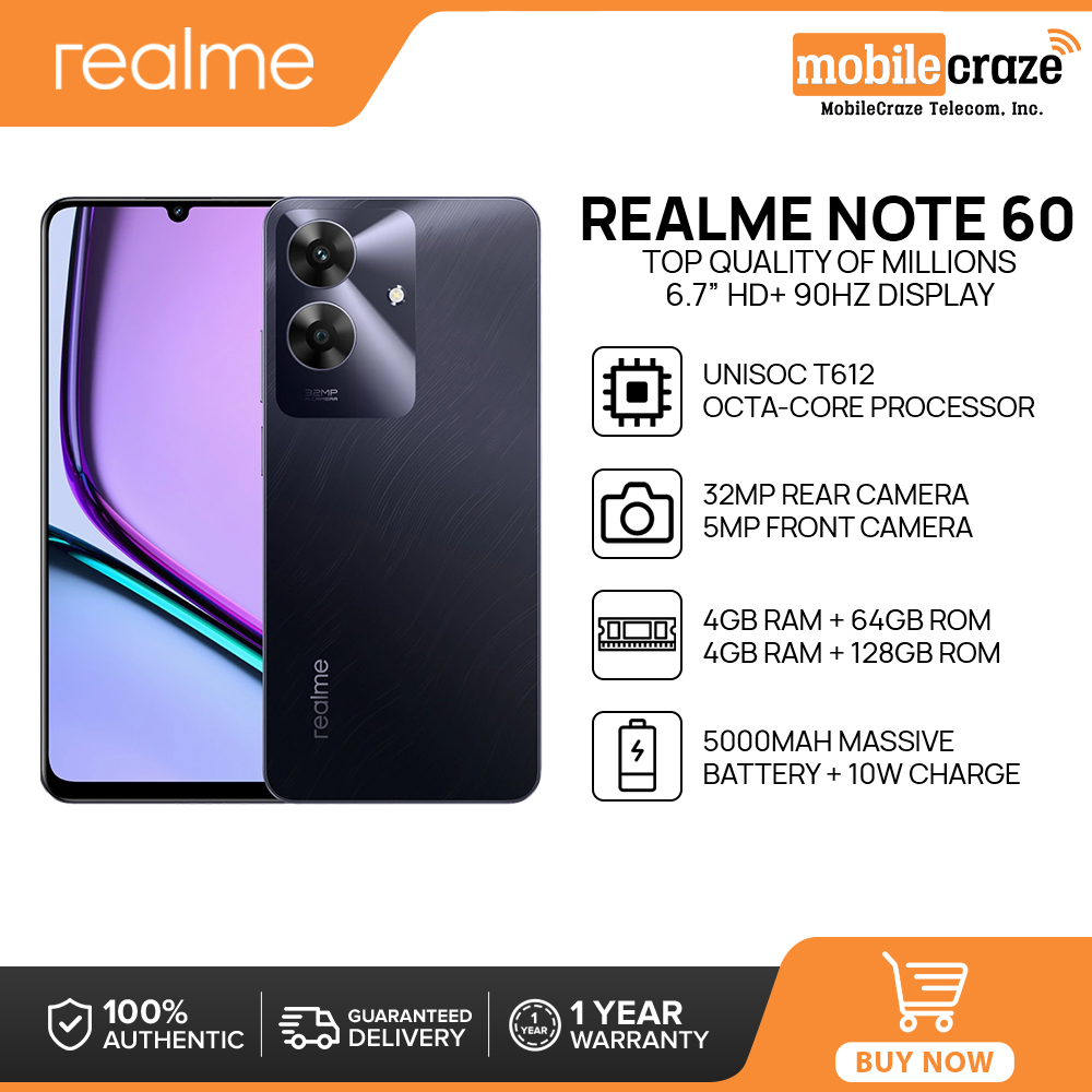 realme note60 64gb ブラック Realme Note 60 Global Ver. Android Cell Phone (Black/4GB+