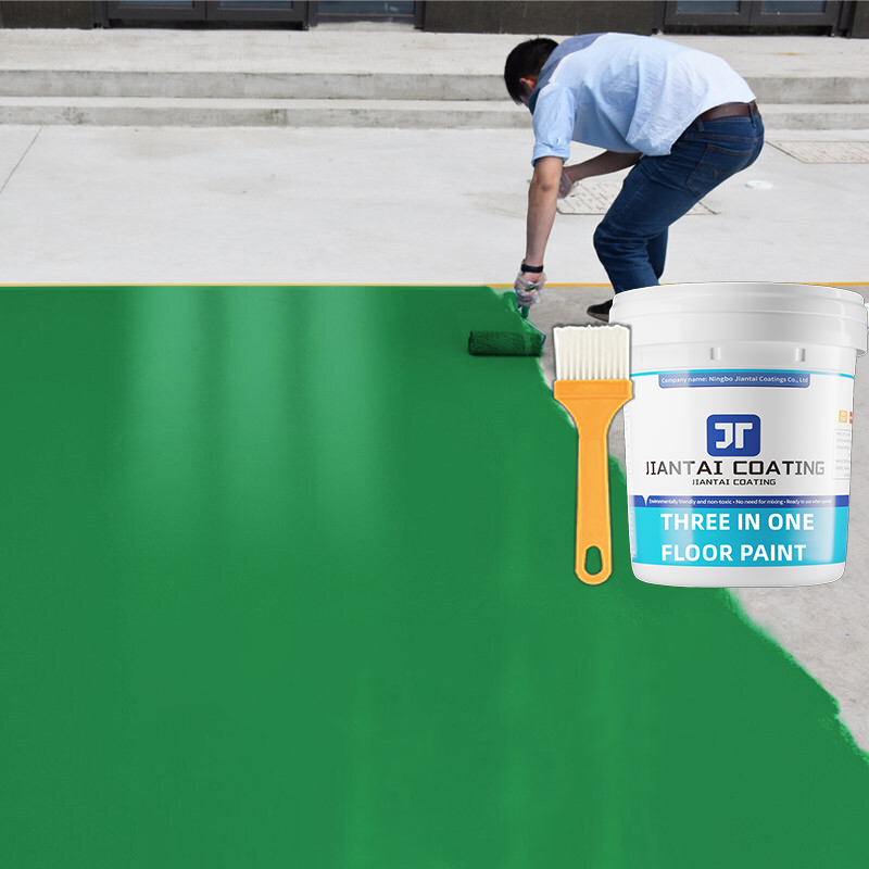 👉1KG👈3 In 1 Water-Based Epoxy Floor Paint Wear-Resistant Cement Floor Paint For Indoor And Outdoor Household Waterproof And Anti-Slip Paint - Image 2