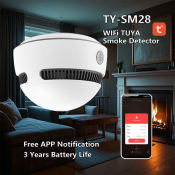 DAYTECH Portable Smoke Detector - Battery Operated Fire Alarm