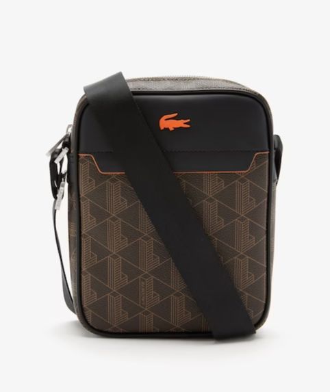 Lacoste - Men's The Blend Monogram Canvas Vertical Crossover Bag