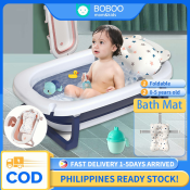 Portable Baby Bath Tub Set with Mat and Bath Net
