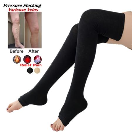 Thigh High Compression Socks, Open Toe, Men Women, Brand: 