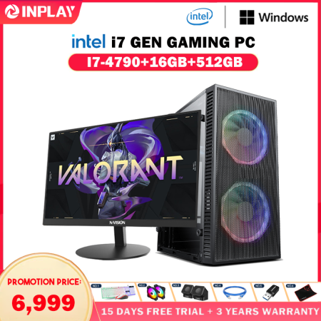 Intel Core i5 / i7 Gaming Desktop Computer Quad-Core 8GB / 16GB Ram 256GB / 512GB M.2 Ssd Full Set PC Computer