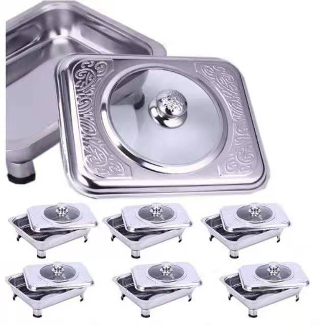 6PCS/4PCS/3PCS/1PCS Set Stainless Food Warmer 34×28×16cm