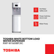 Toshiba RWF-W1669BF White Bottom Loading Water Dispenser