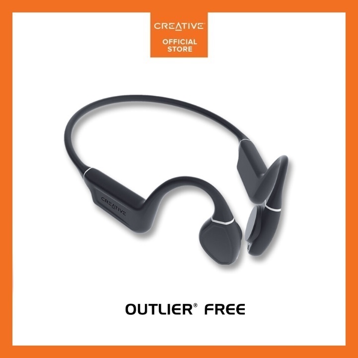 Creative Outlier FREE Wireless Bone Conduction Headphones with Bluetooth 5.3 IPX5 Sweat and Water Splash Resistance Multipoint Connectivity Up to 10 Hours of Battery Life Built-in Mic EF1080