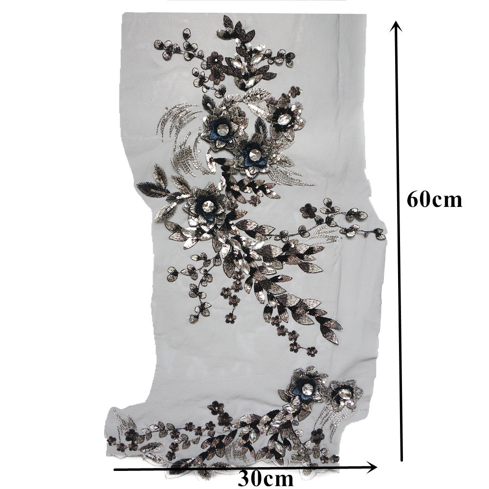 5Pcs/set Rhinestone Bead Patch For Clothing Sewing On Beading Applique