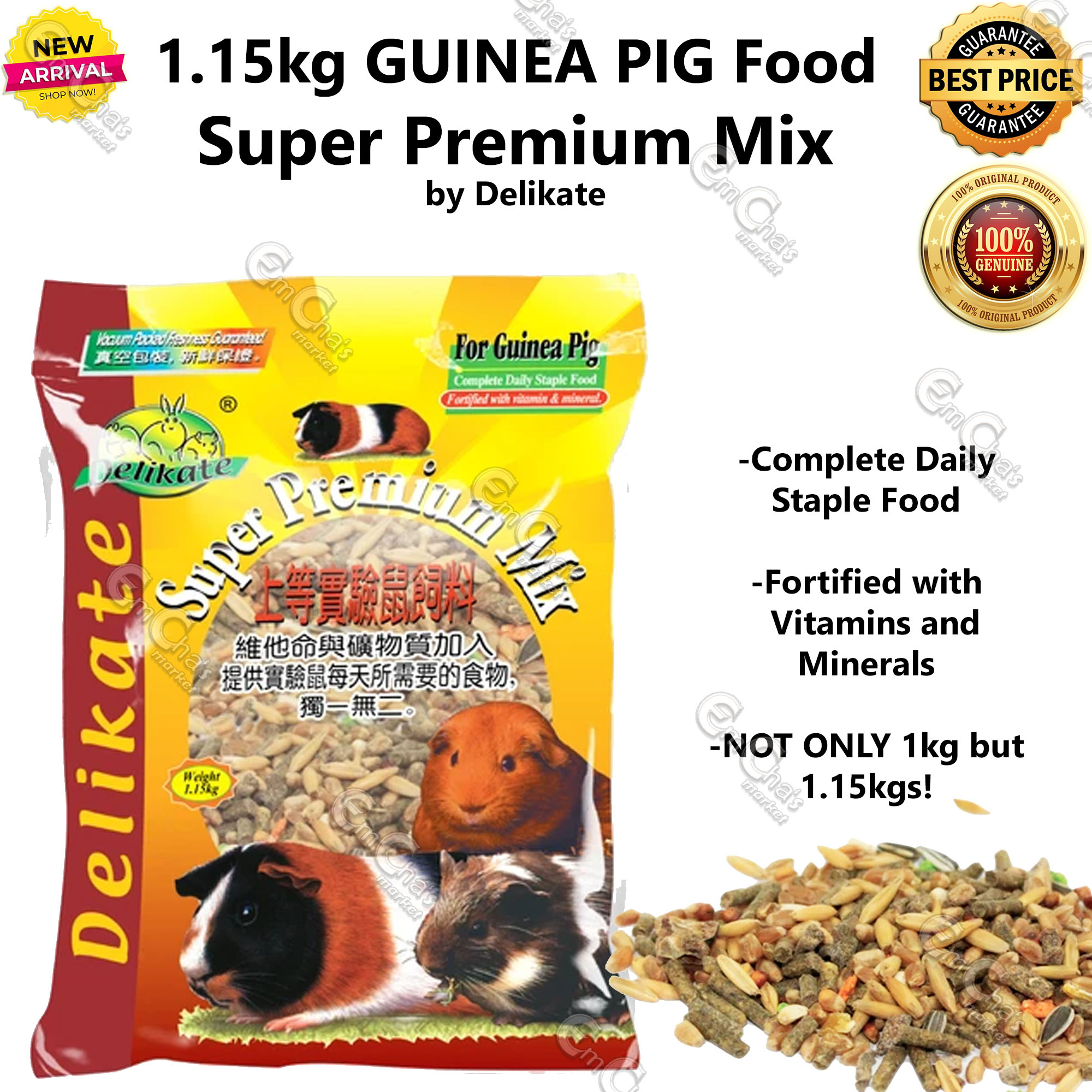 Daily guinea pig on sale food