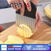 Nipiin Stainless Steel Potato Wave Knife Potato Cucumber Carrot Waves Cutting Slicer Kitchen Tools