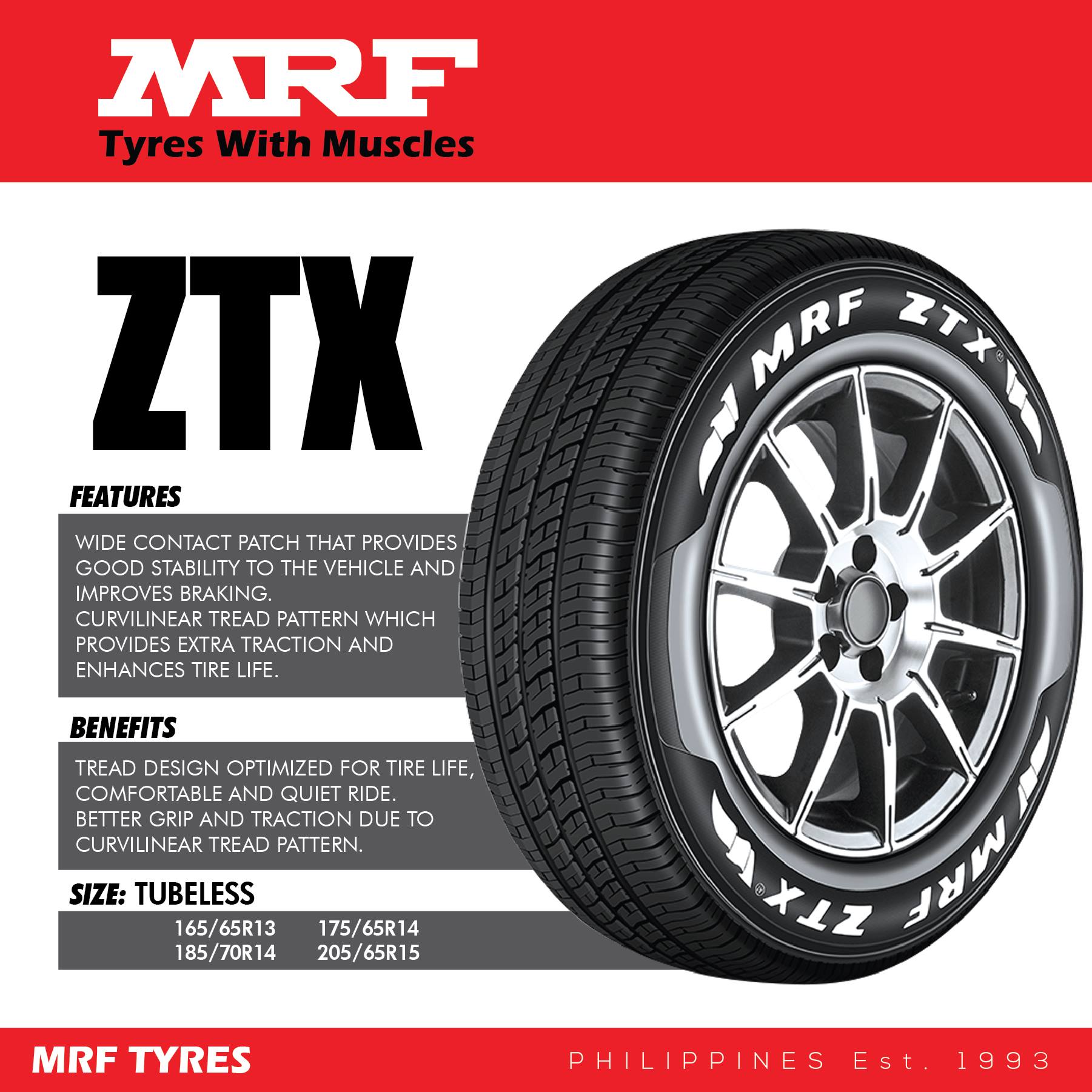 205 65r15 mrf tyre ztx price