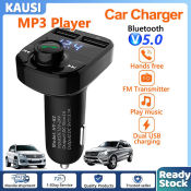 Wireless Bluetooth Car Charger with FM Transmitter - 