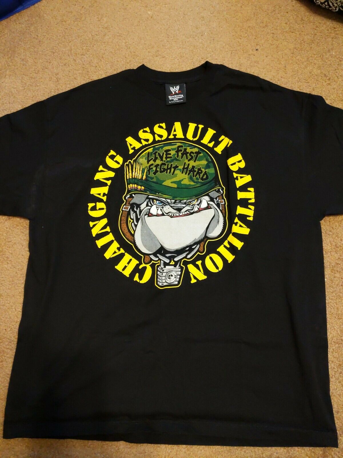 Vintage John Cena WWE Chain Gang Battalion T Shirt - Unisex Medium