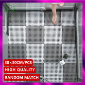 Non-Slip PVC Bath Mat with Drainage Holes - 