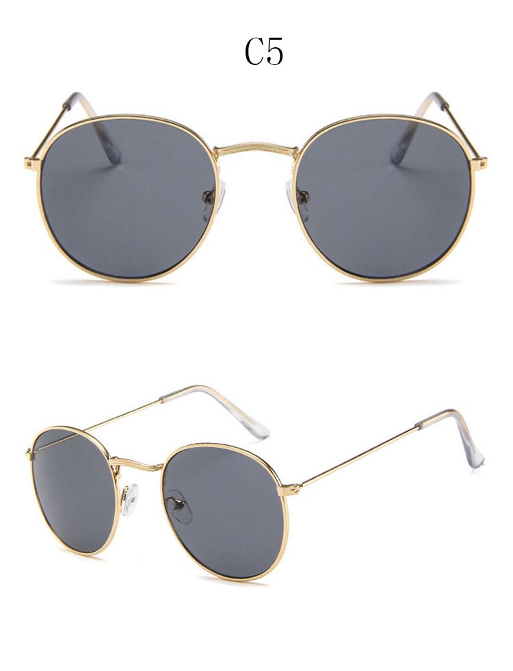 New Retro Vintage Fashion Oval Buffs Wood Frame Sunglasses Shades Men Women Gold 