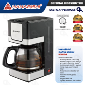 Hanabishi 12 Cup Coffee Maker with 1 Year Warranty