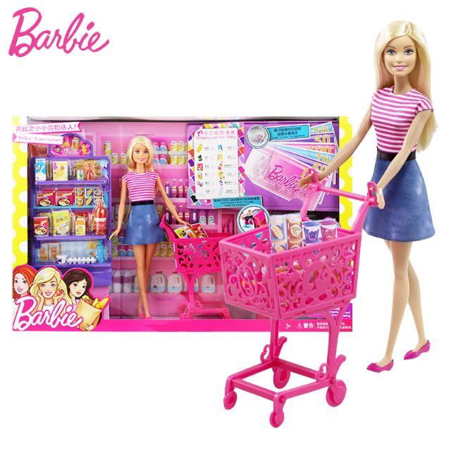 barbie with shopping cart