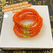 Apricot Crush Swarovski Charm Bracelet with Piyao Money Catcher