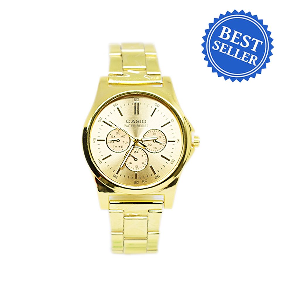 all gold casio watch