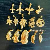 Cnhong.shop Gold Stainless Pendant - Feather, Praying Hands, Dragon