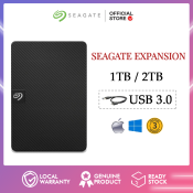 Seagate 1TB/2TB External Hard Drive with 3-Year Warranty
