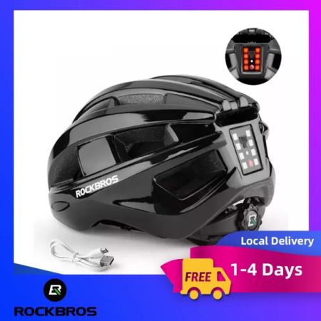 ROCKBROS Night Safety Cycling Helmet with USB Rechargeable Light