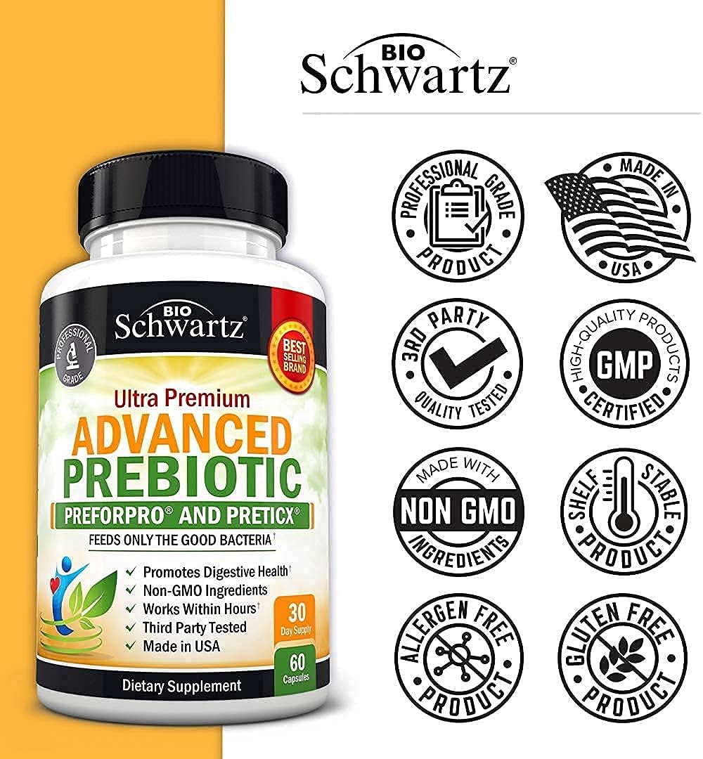 BioSchwartz Ultra Premium Advanced Prebiotic Preforpro And Pretics (60 ...