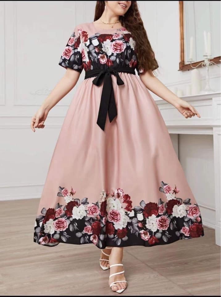 maxi dress lazada Lazada Plus Size Floral Maxi Dress With Sleeves Lazada Plus Size Maxi Dress Top