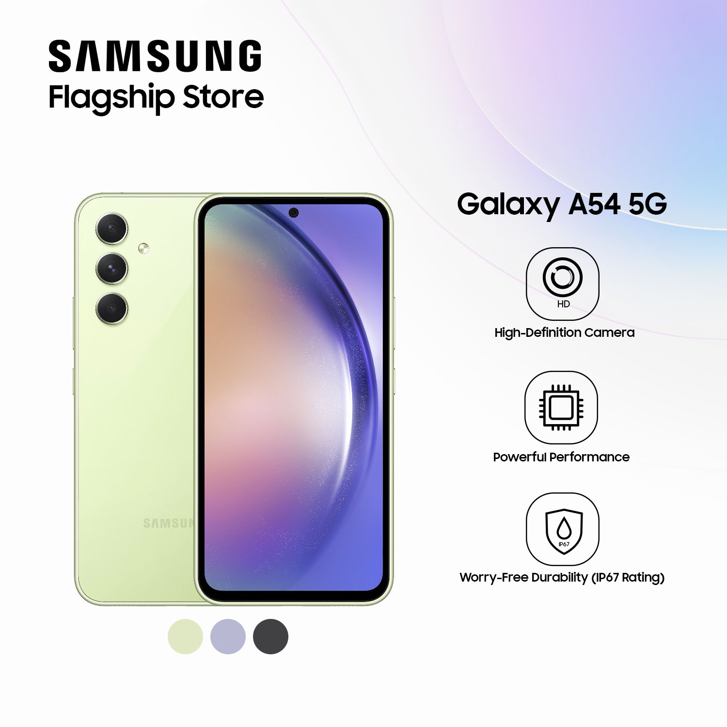 SAMSUNG Galaxy A54 5G A Series Cell Phone, Unlocked Android Smartphone,  128GB, 6.4” Fluid Display Screen, Pro Grade Camera, Long Battery Life,  Refined
