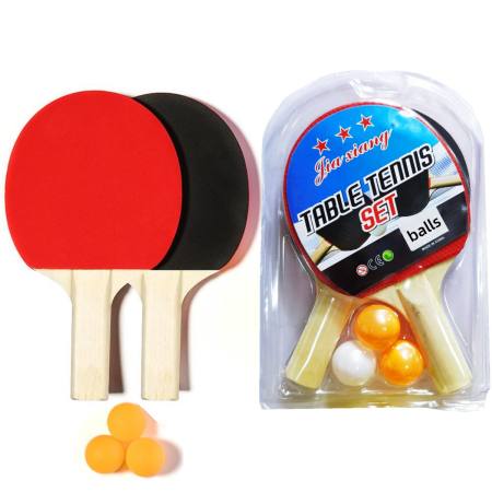 Ping Pong Paddle Set with 2 Bats and 3 Balls