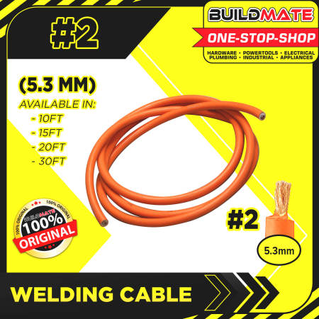 BUILDMATE Welding Cable #2 - Copper, Various Lengths