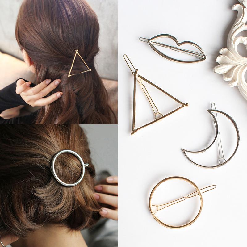 Fashion Bangs Hair Clip Geometric Hairpins Women Accessories