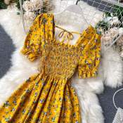 Korean Floral Maxi Dress - Brand Name (if available)