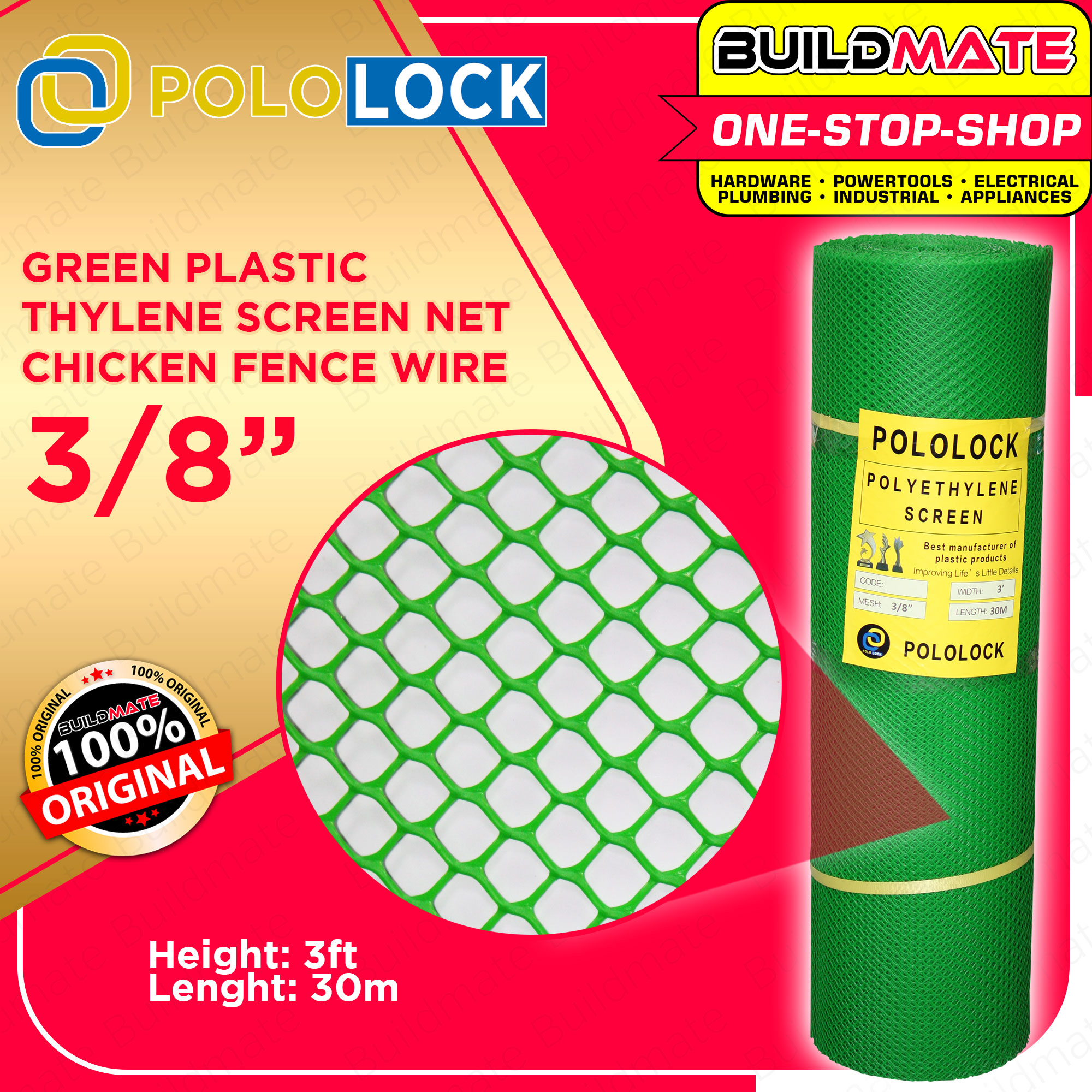 Chicken Screen Green Net Pvc net can be used for gardening and poultry made  in high quality plastic materials 3ft and 4ft
