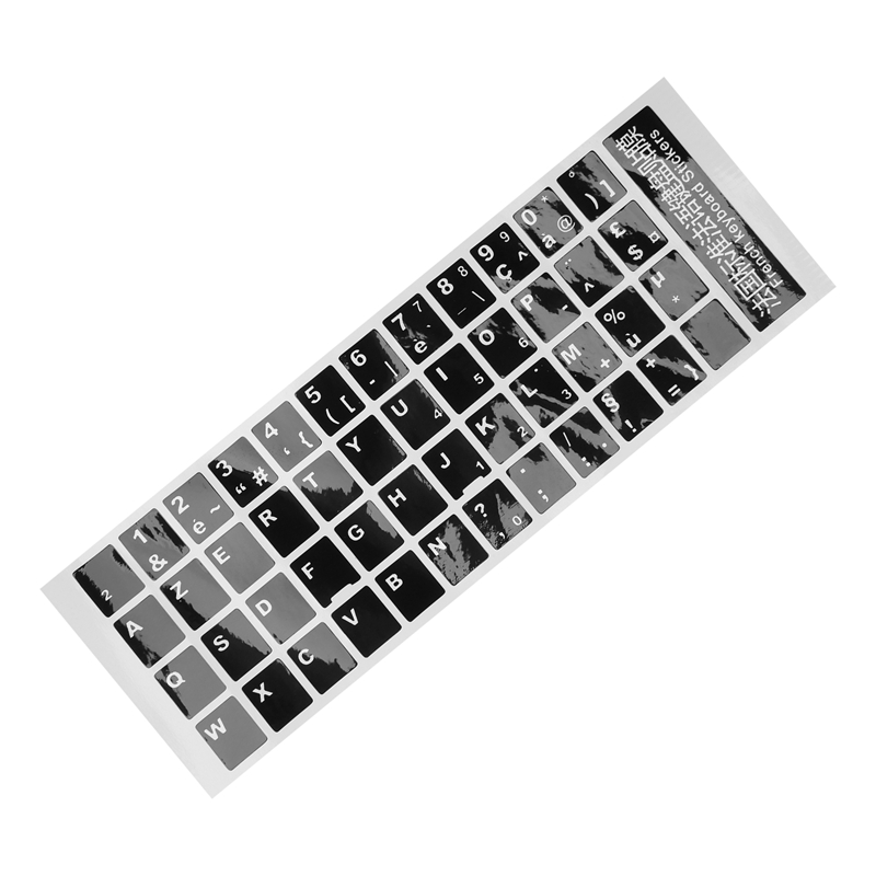 Online-Welcome French (Azerty) Stickers for Keyboard Transparent White  Letters for Any Pc Computer Laptop Desktop Keyboards