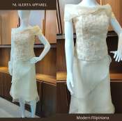 Filipiniana Off-Shoulder Gown - High Quality, 2-in-1 Dress