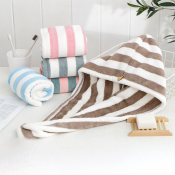 Striped Cotton Towels, Highly Absorbent, 5Pcs Set 