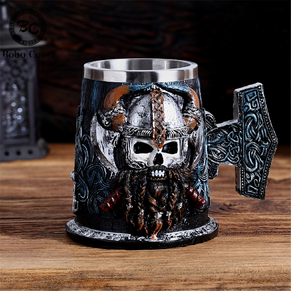 Fantasy Beer Mug | Viking Pirate Beer Mug Large Water Mug Stainless ...