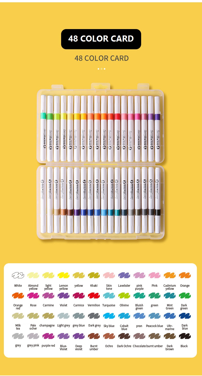 Giorgione Acrylic Marker Pens, Waterproof And Quick-drying Ink, Available  In 12/24/36/48 Colors, Perfect Art Supplies For Beginners, Students And Professional  Artists - Temu