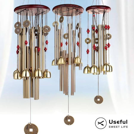 Wind Chimes Good Luck Charm Décor Ornaments for Outdoor Lucky Money Tree Decorate Home Charm