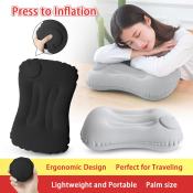 Foldable Inflatable Neck Pillow for Travel and Comfort