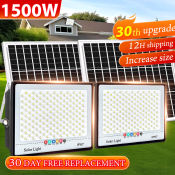 Smart Solar Flood Light with Remote Control, 1000W, IP67