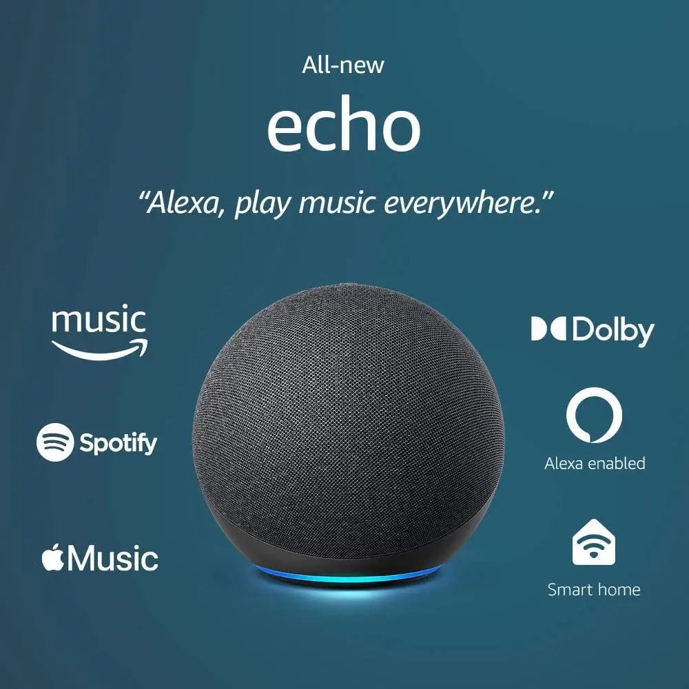 Echo (4th Gen) Premium Sound, Smart Home Hub and Alexa