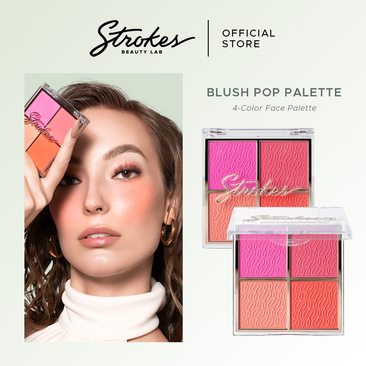 Discount on Strokes Beauty Lab  shoes - SKU: Strokes Blush Pop Palette [4-Color Powder Blush Face Palette]