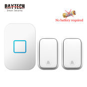 DAYTECH Wireless Doorbell DB09 - 60 Tones, 2 Receivers, Waterproof