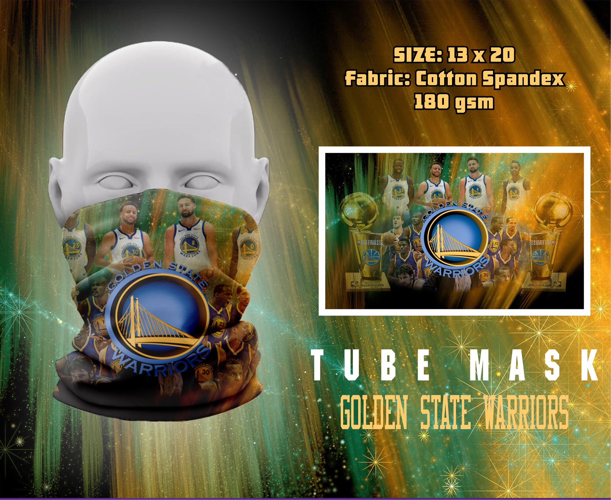 NBA Golden State Warriors Face Mask – AGS CORNERSHOP