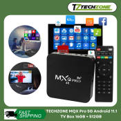 TECHZONE 5G Android TV Box - 4K Resolution, Wifi